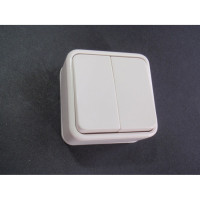 ΕΠΙΤΟΙΧΟΣ ΔΙΑΚΟΠΤΗΣ ΑΛΕΡΕΤΟΥΡ ΔΙΠΛΟΣ ΛΕΥΚΟ ΣΕΙΡΑ “MINI” διακοπτικό υλικό