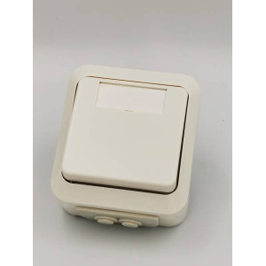 ΕΠΙΤΟΙΧΟ ΣΤΕΓΑΝΟ ΙΡ54 ΜΠΟΥΤΟΝ ΕΠΙΓΡΑΦΗΣ ΜΕ ΛΑΜΠΑΚΙ 12V ΛΕΥΚΟ ΣΕΙΡΑ “AQUA” διακοπτικό υλικό