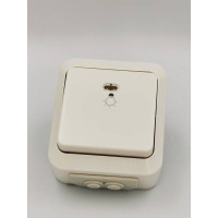 ΕΠΙΤΟΙΧΟ ΣΤΕΓΑΝΟ ΙΡ54 ΜΠΟΥΤΟΝ ΦΩΤΙΣΜΟΥ ΜΕ ΛΑΜΠΑΚΙ 220V ΛΕΥΚΟ ΣΕΙΡΑ “AQUA” διακοπτικό υλικό