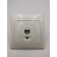 ΠΡΙΖΑ DATA MONH RJ45 CAT6 ΧΩΝΕΥΤH ΛΕΥΚH ΣΕΙΡΑ “ΧΑΛΚΙΔΑ” διακοπτικό υλικό