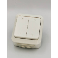 ΕΠΙΤΟΙΧΟ ΣΤΕΓΑΝΟ  ΙΡ54 ΜΠΟΥΤΟΝ ΡΟΛΛΩΝ ΛΕΥΚΟ ΣΕΙΡΑ “AQUA” διακοπτικό υλικό